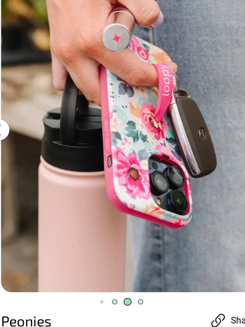 Loopy iPhone 14 Plus Peonies